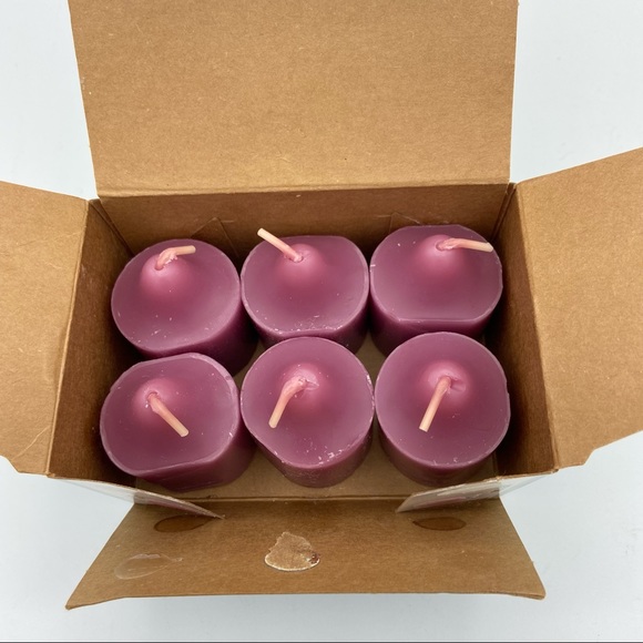 PartyLite Raspberry & Thyme Six Votive Candles NEW